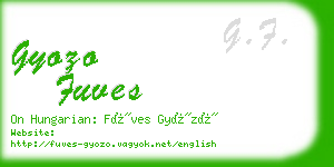 gyozo fuves business card